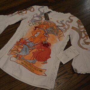 Chokolat Brand Boutique item, NWT-Small-unique-bling-lace-flare cuffs-CUTE